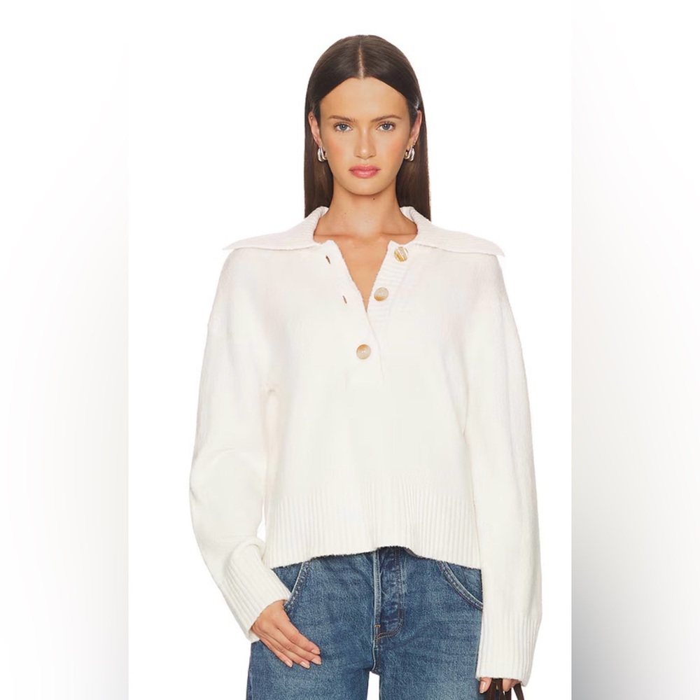 NWT Free People Trading Up Polo Ivory Medium